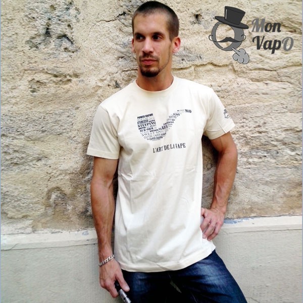 T-Shirt Vape - L'Art de la Vape - couleur creme