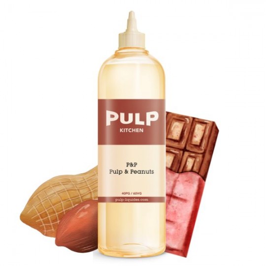 e-liquide P&P Pulp N'Peanuts - Pulp XXL goût cacahuète, chocolat, caramel
