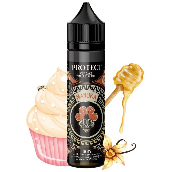 E-LIQUIDE PROTECT MANUKA 50 ML goût cupcake vanille miel