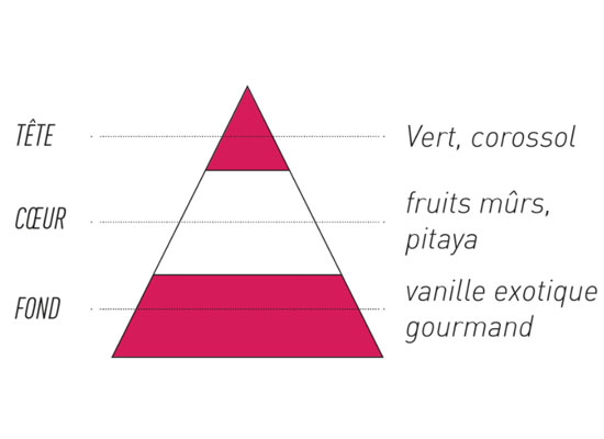 e-liquide sense Corrossol Pitaya pyramide olfactive