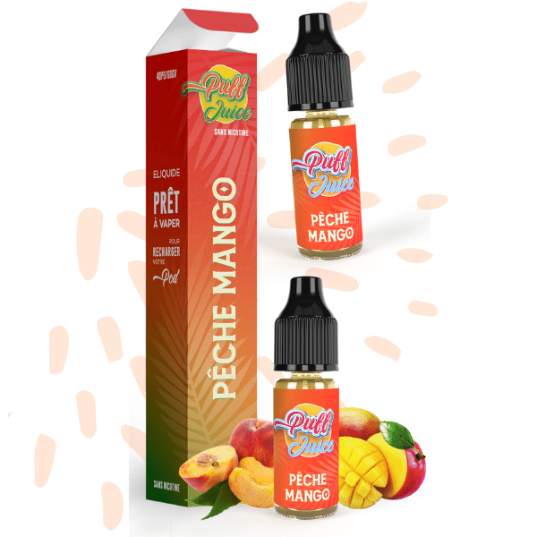 e-liquide puff juice Pêche Mango