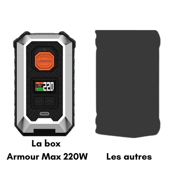 E-CIGARETTE ELECTRONIQUE MOD BOX VAPORESSO ARMOUR MAX 220W COMPACITE TAILLE