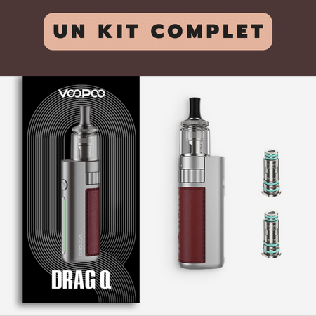 e-cigarette kit drag q voopoo pack contenu
