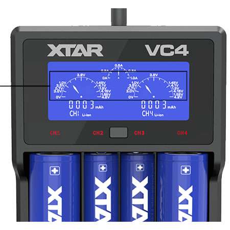 chargeur VC4 xstar affichage niveau charge accu