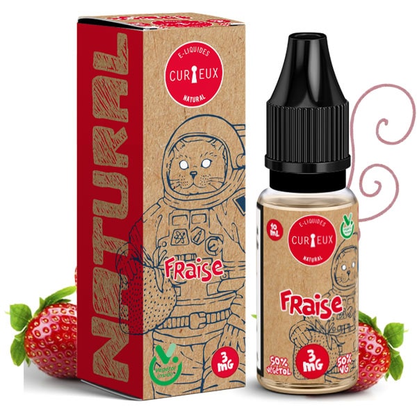 e-liquide curieux natural 10 ml - fraise
