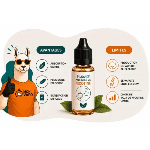 SELS DE NICOTINE AVANTAGE INCONVENIENT