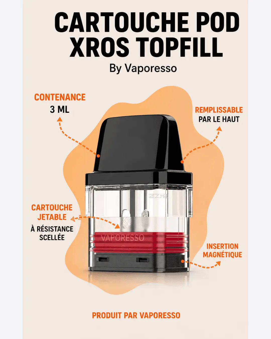CARTOUCHE POD XROS VAPORESSO TOPFILL