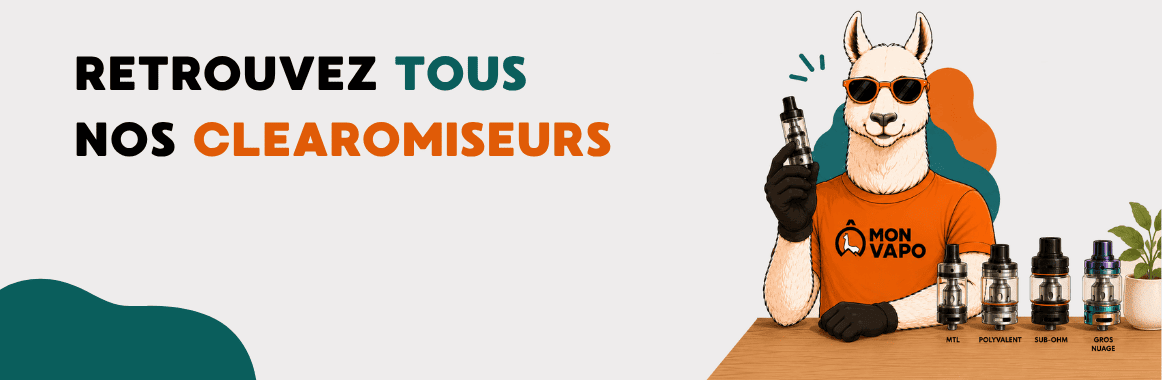 TOUS LES CLEAROMISEURS CIGARETTE ELECTRONIQUE