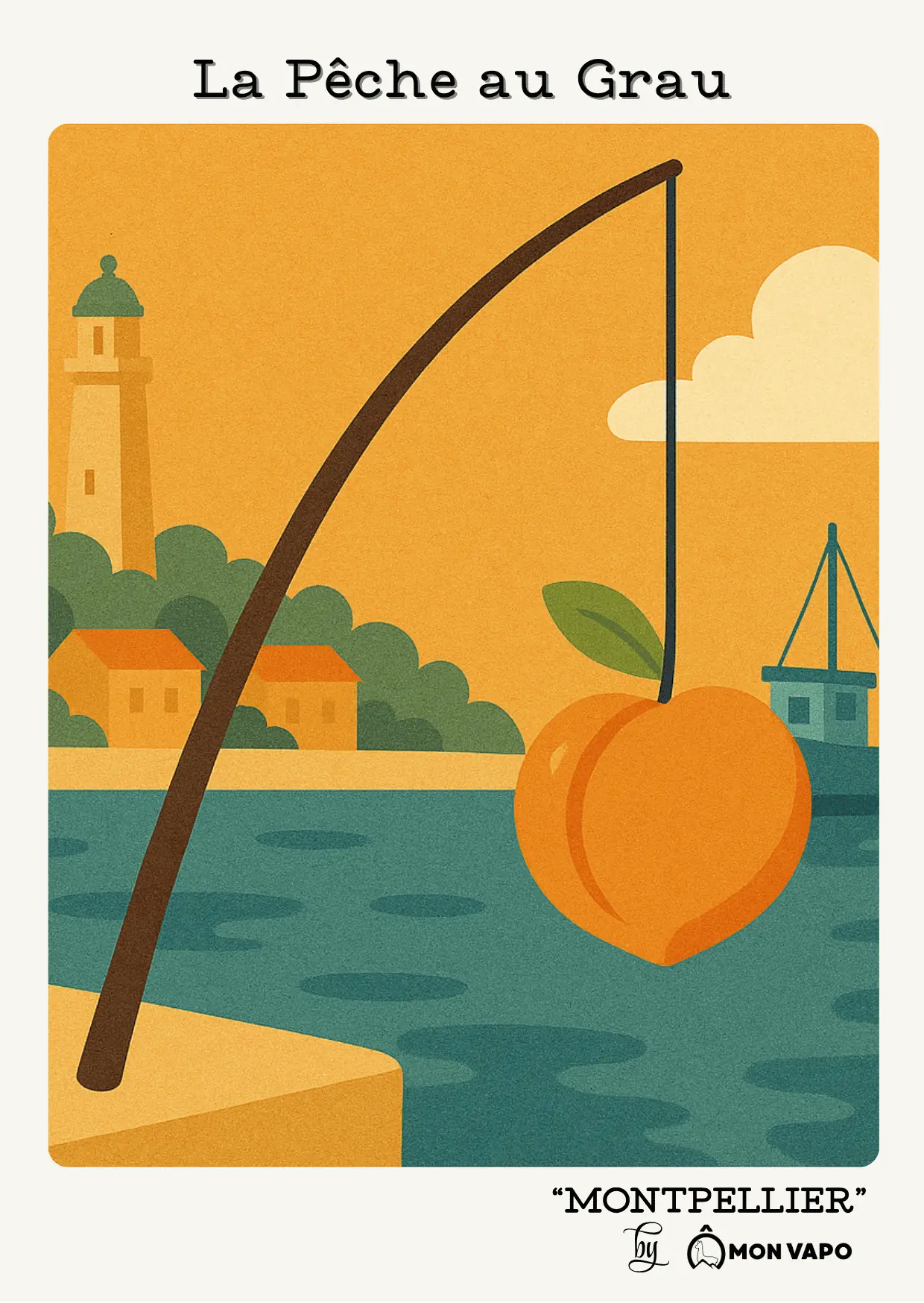 E-LIQUIDE LA PECHE AU GRAU MONTPELLIER BY O MON VAPO CARTE