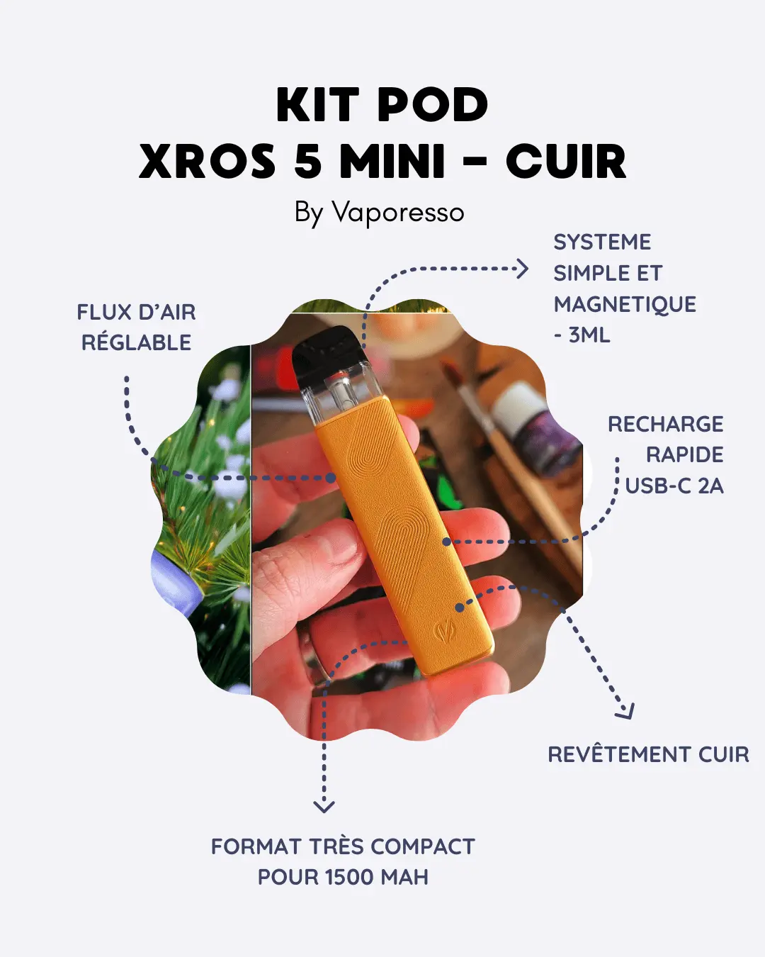 Xros 5 mini cuir vaporesso
