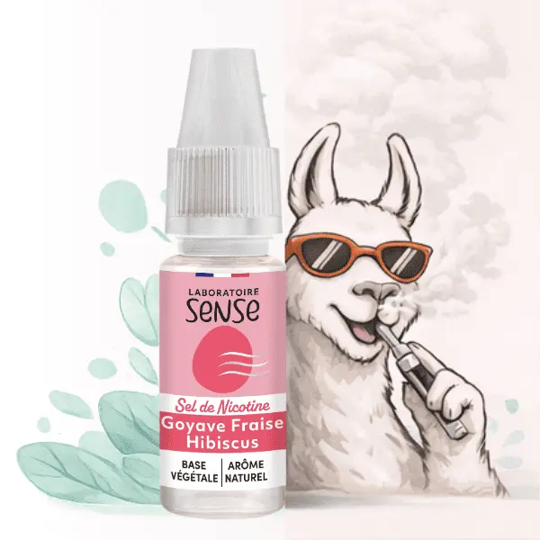 E-LIQUIDE SELS DE NICOTINE SENSE GOYAVE FRAISE HIBISCUS