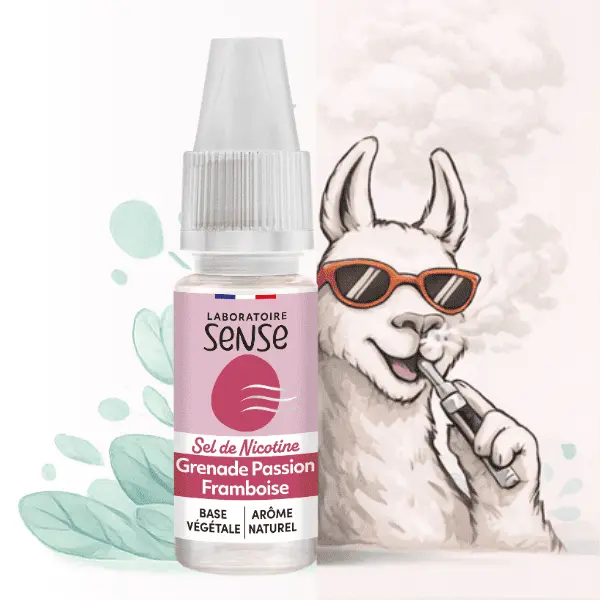 E-LIQUIDE SELS DE NICOTINE GRENADE PASSION FRAMBOISE SENSE