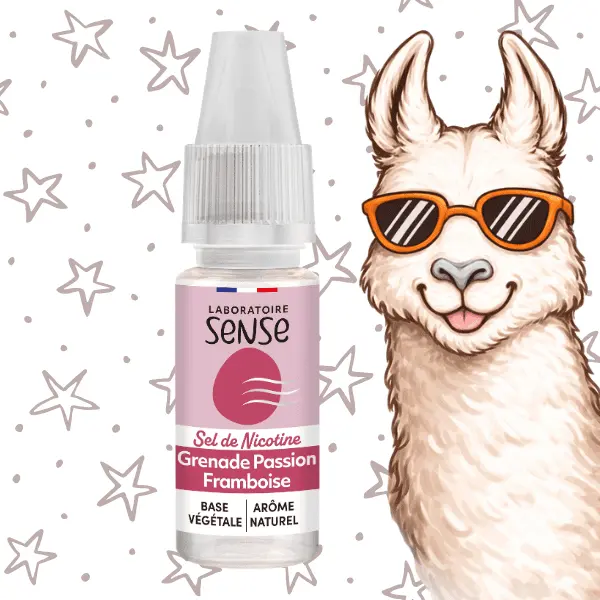 E-LIQUIDE SENSE SELS DE NICOTINE GRENADE PASSION FRAMBOISE