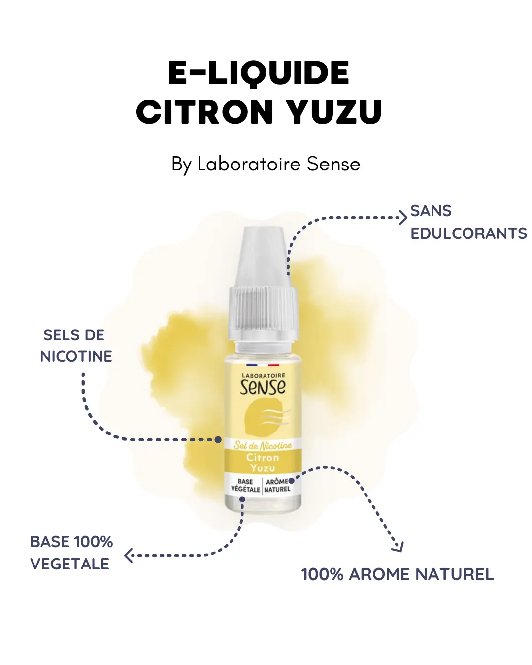 E-LIQUIDE CITRON YUZU SELS DE NICOTINE SENSE