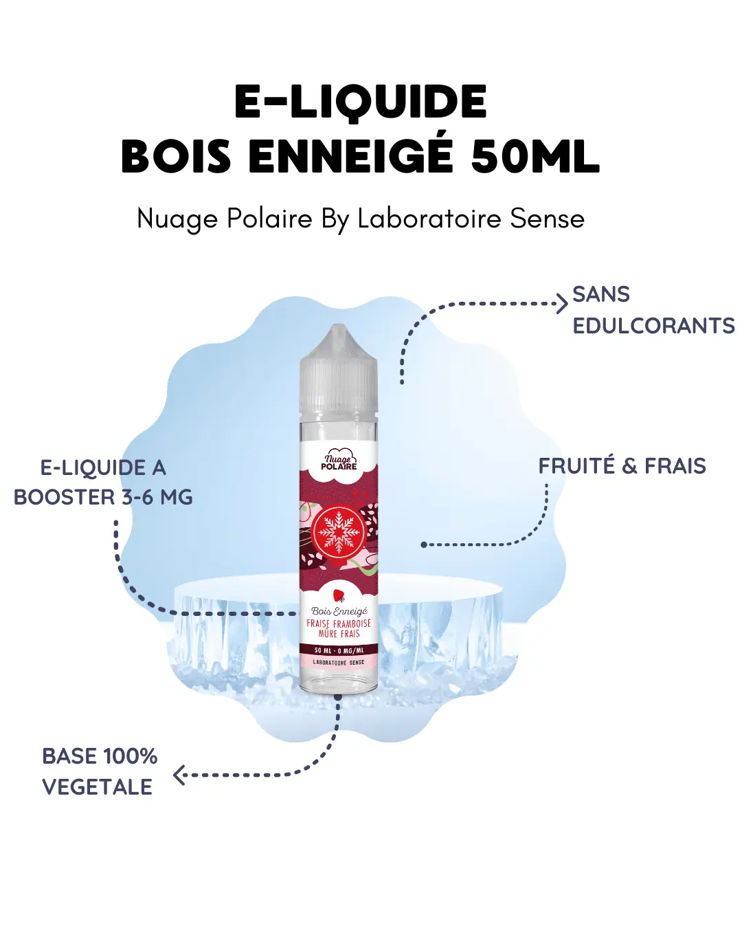E-LIQUIDE SENSE NUAGE POLAIRE 50 ML BOIS ENNEIGE