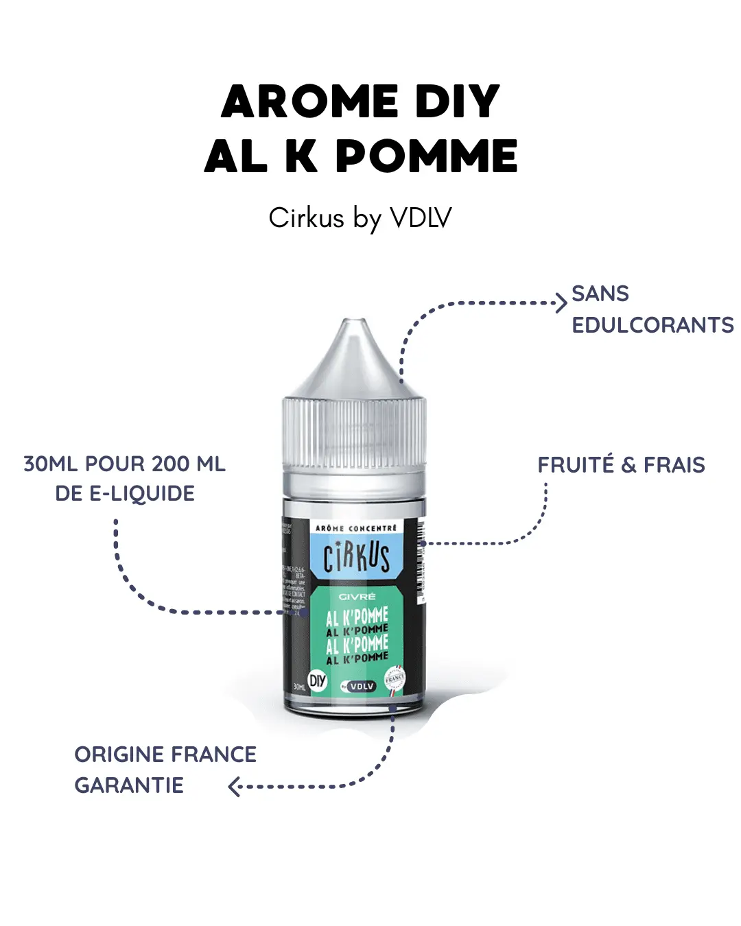 E-LIQUIDE DIY CIRKUS VDLV AL K POMME