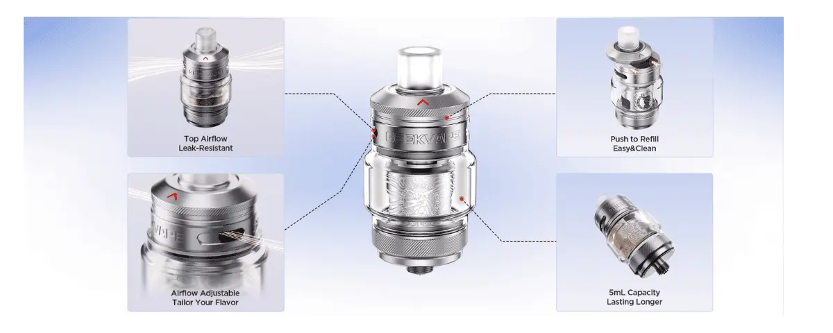 CLEAROMISEUR GEEKVAPE Z NANO 3 AVANTAGES