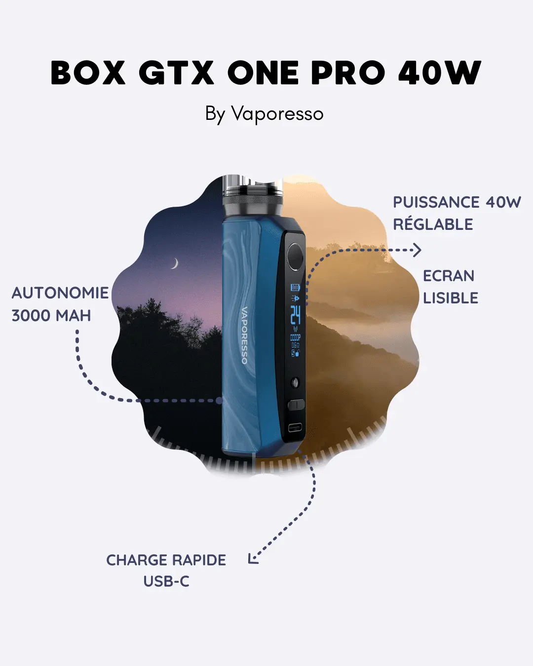 BOX VAPORESSO GTX ONE PRO CIGARETTE ELECTRONIQUE