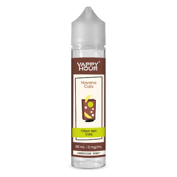 E-liquide Havana Cola 50ml - Vappy Hour - Laboratoire Sense 