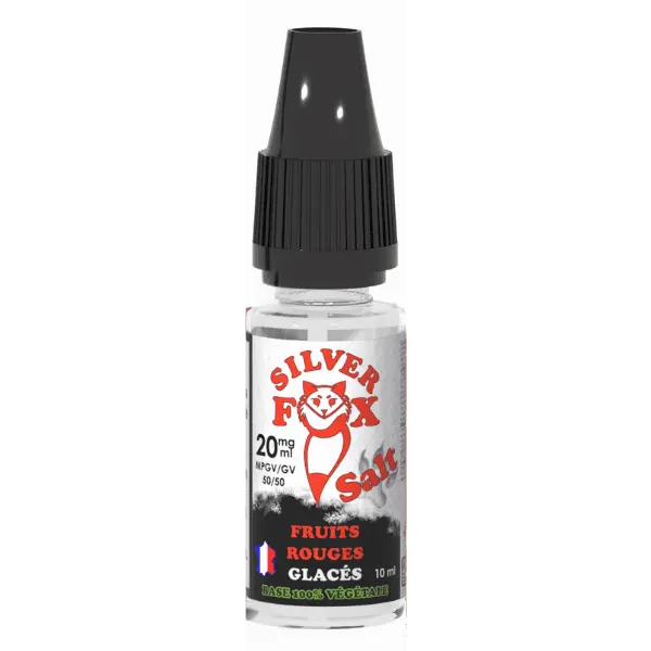 e-Liquide Silver Fox Fruits Rouges Glacés Sels de Nicotine