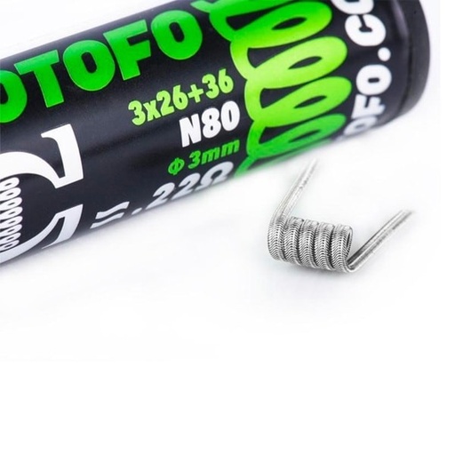 [RBA-RPM-WOTOFO-10-ALIEN-COIL-NI80] 10 résistances Alien Coil NI80 Wotofo