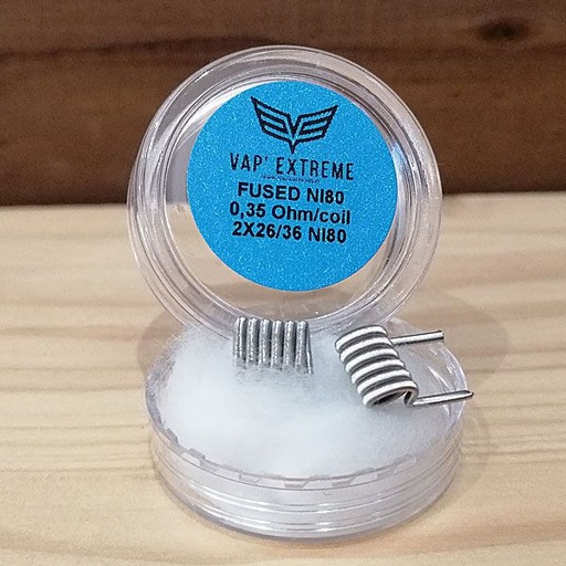 [RBA-RPM-VAPXTRM-2-FUSED-CLAPTON-NI80] Pack 2 Coils Fused Clapton NI80 - Vap'Extreme