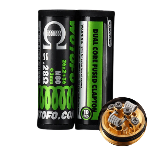 [RBA-RPM-WOTOFO-DUAL-CORE-FUSED-CLAP-N80-0-28] Résistances Pré-Montées Wotofo - Dual Core Fused Clapton 0.28Ω