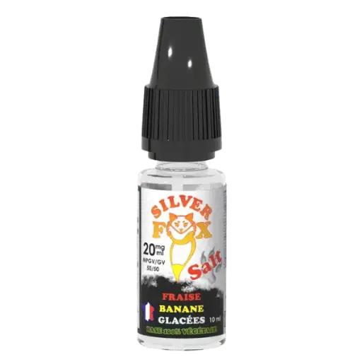 e-Liquide Silver Fox Fraise Banane Glacées Sels de Nicotine