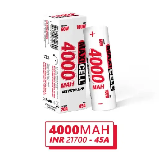 [ACCUS-21700-MAXICELL-4000MAH-45A] Accu MaxiCell 21700 4000 mAh 100W Max - MPV