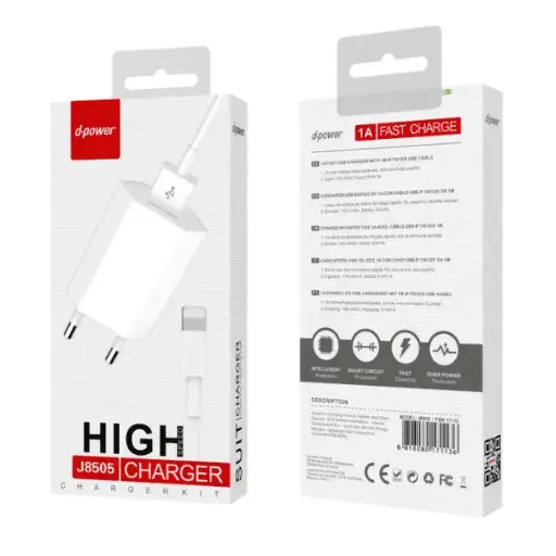 Chargeur Complet Prise + Câble Lightening 1A